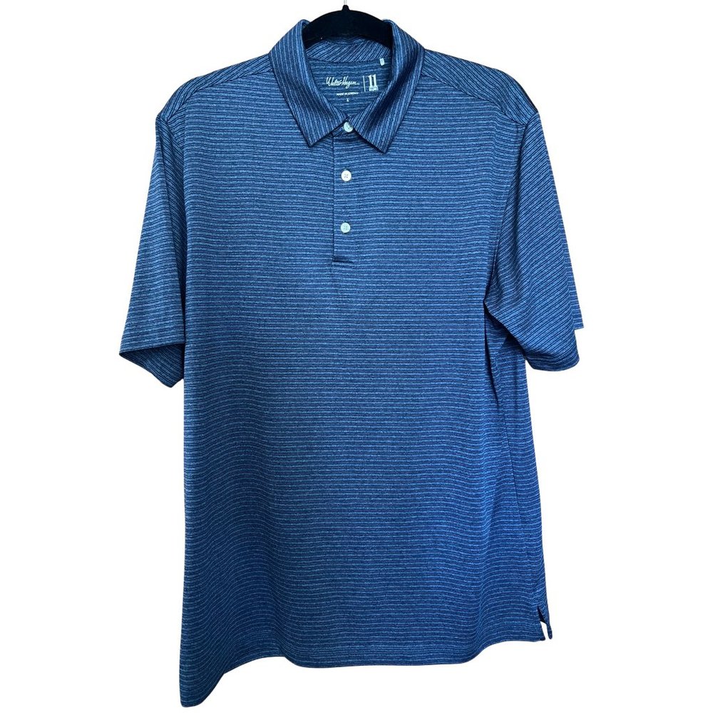 Like New! Blue Striped Golf Shirt // Walter Hagen Men's Size L